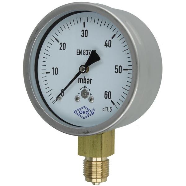 Kapselfedermanometer Gas 0 - 60 mbar