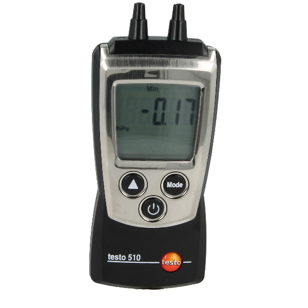 Testo 510 - Differenzdruck-Messgerät inkl. Silikonschläuchen - 0563 0510