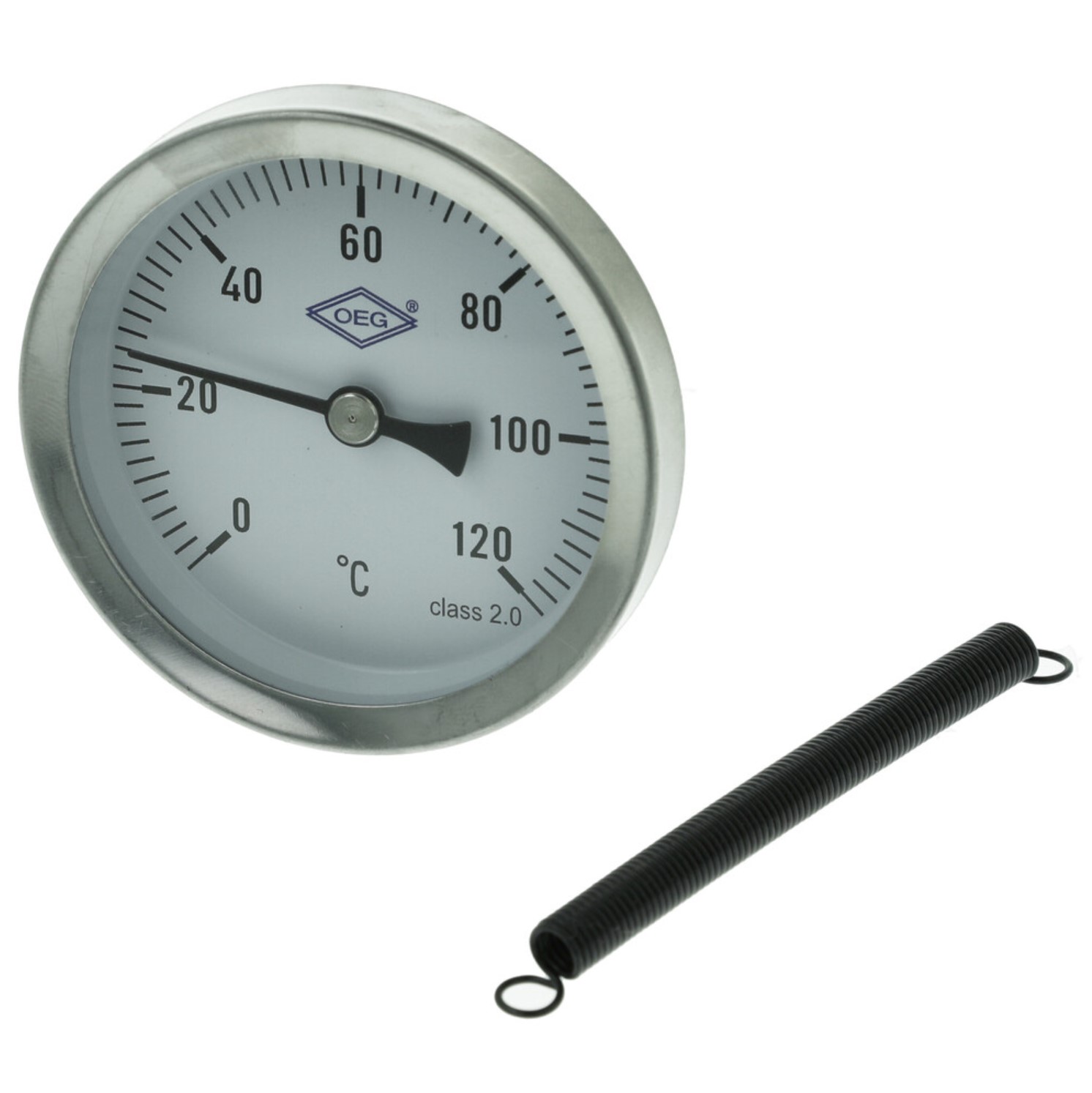 Bimetall-Anlegethermometer 0-120°C, Gehäuse 63mm