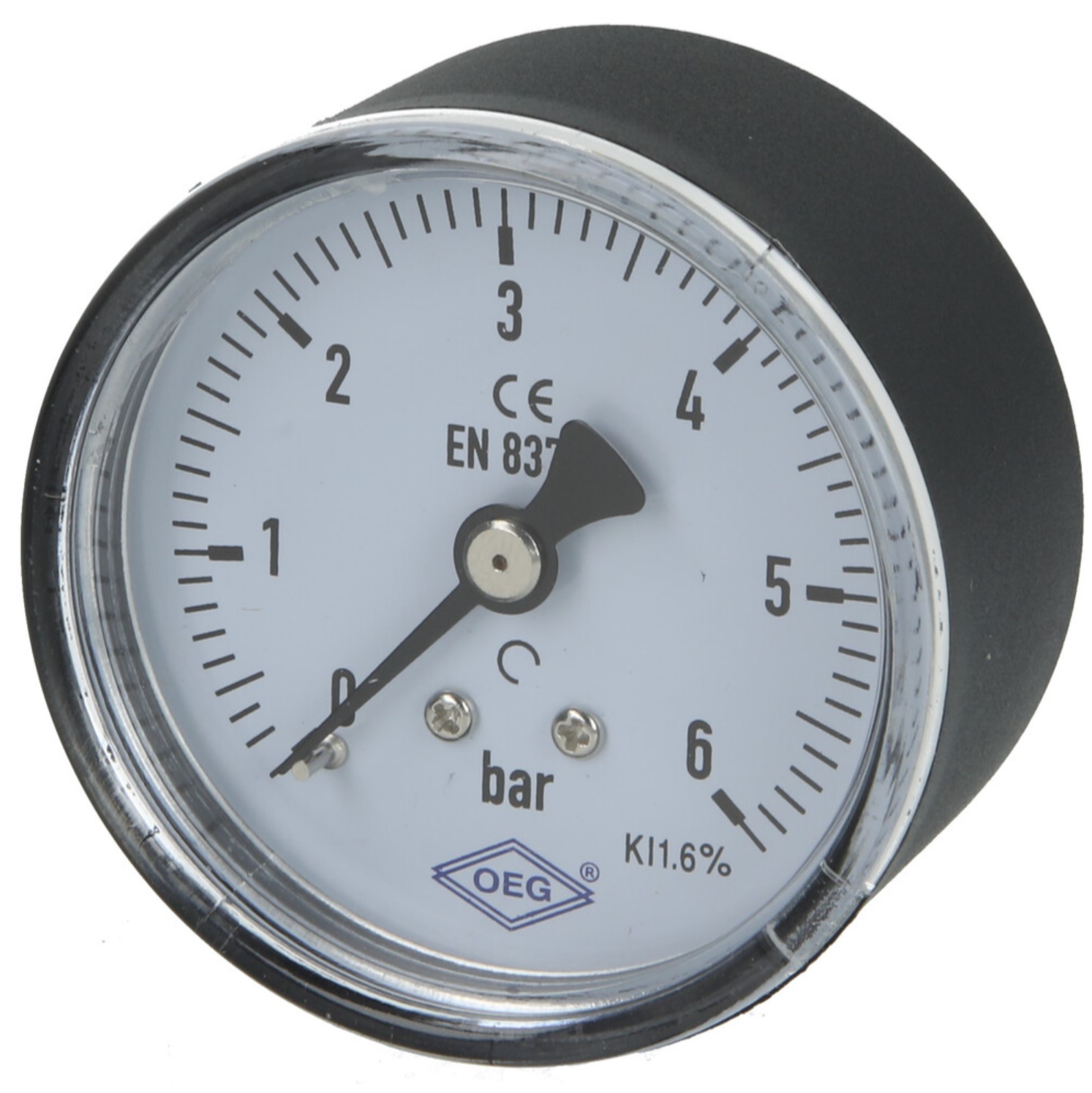Druckmanometer 1/4" axial 0-6 bar